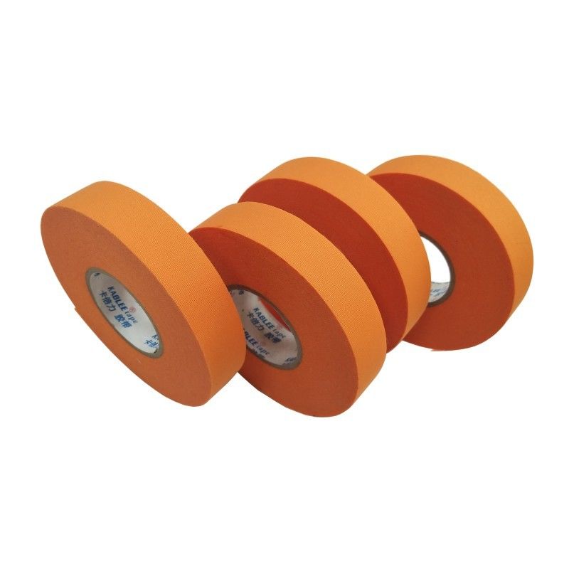 เทปผ้ารัดสายไฟ 2.5N/CM อะคริเลต กาวโคโพลิเมอร์ สีส้ม