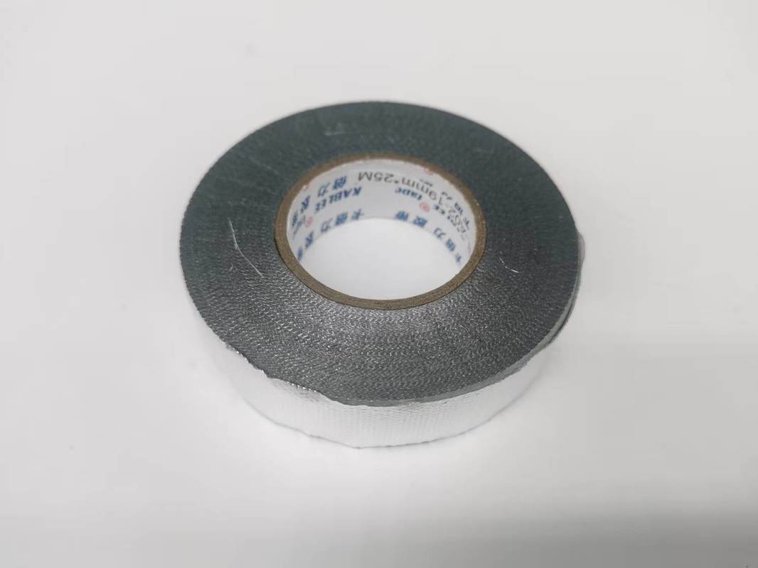 เทปพันสายไฟในรถยนต์สีดำ หนา 0.2 มม. พร้อมกาวอะคริเลตโคพอลิเมอร์ที่ทนทาน